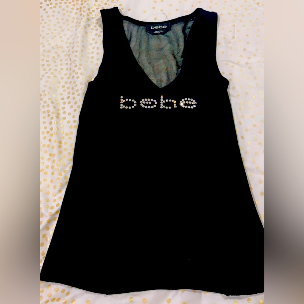 Bebe top with rhinestones. Great condition, wore once. Size S